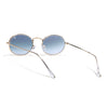 Malana | Grey & Clear Oval Sunglasses | Golden Frame - MG7550