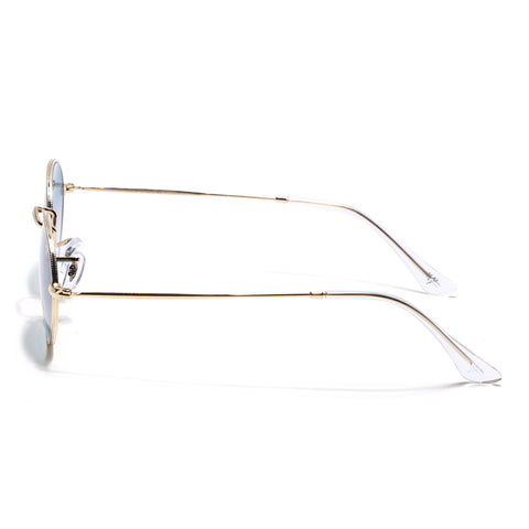 Malana | Grey & Clear Oval Sunglasses | Golden Frame - MG7550