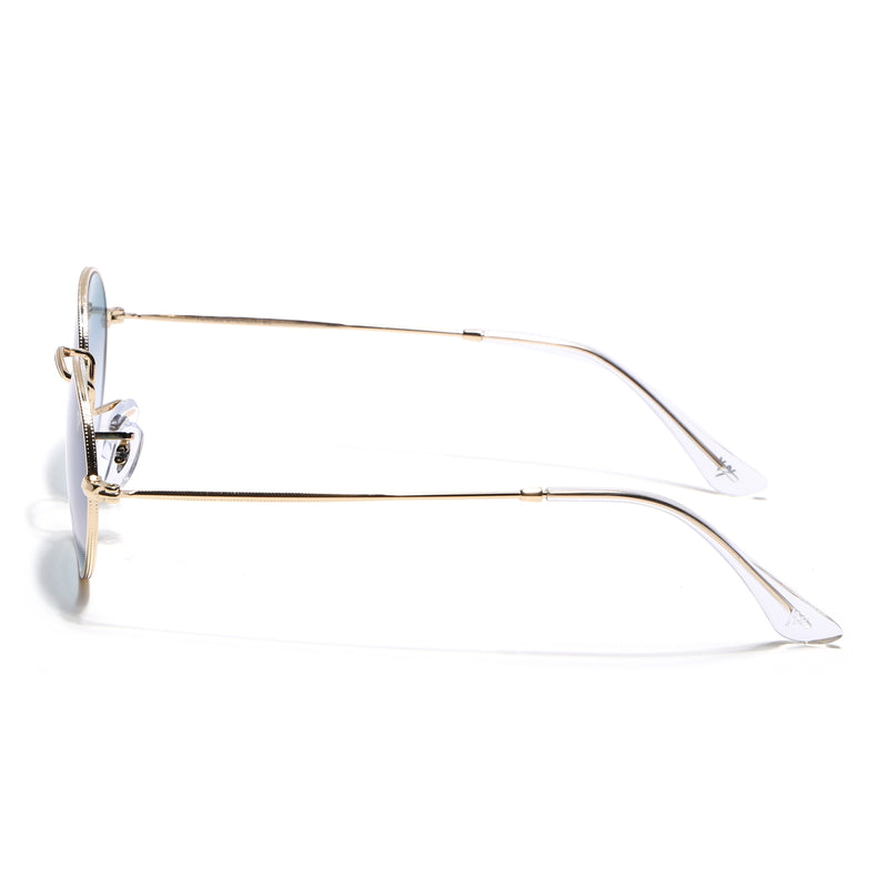 Malana | Grey & Clear Oval Sunglasses | Golden Frame - MG7550