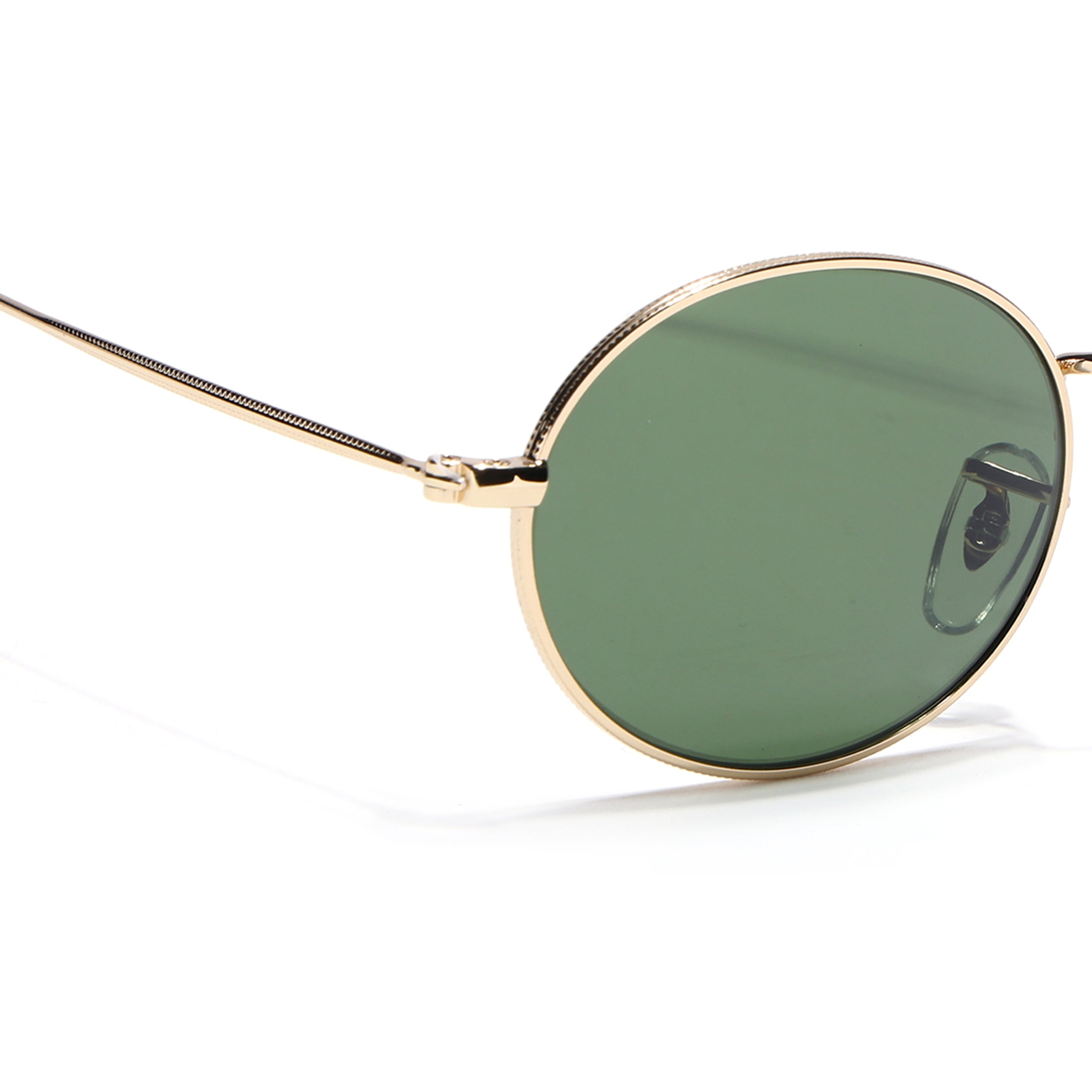 Oval Sunglasses for Men & Women (Olive Lens | Golden Frame - MG7551)