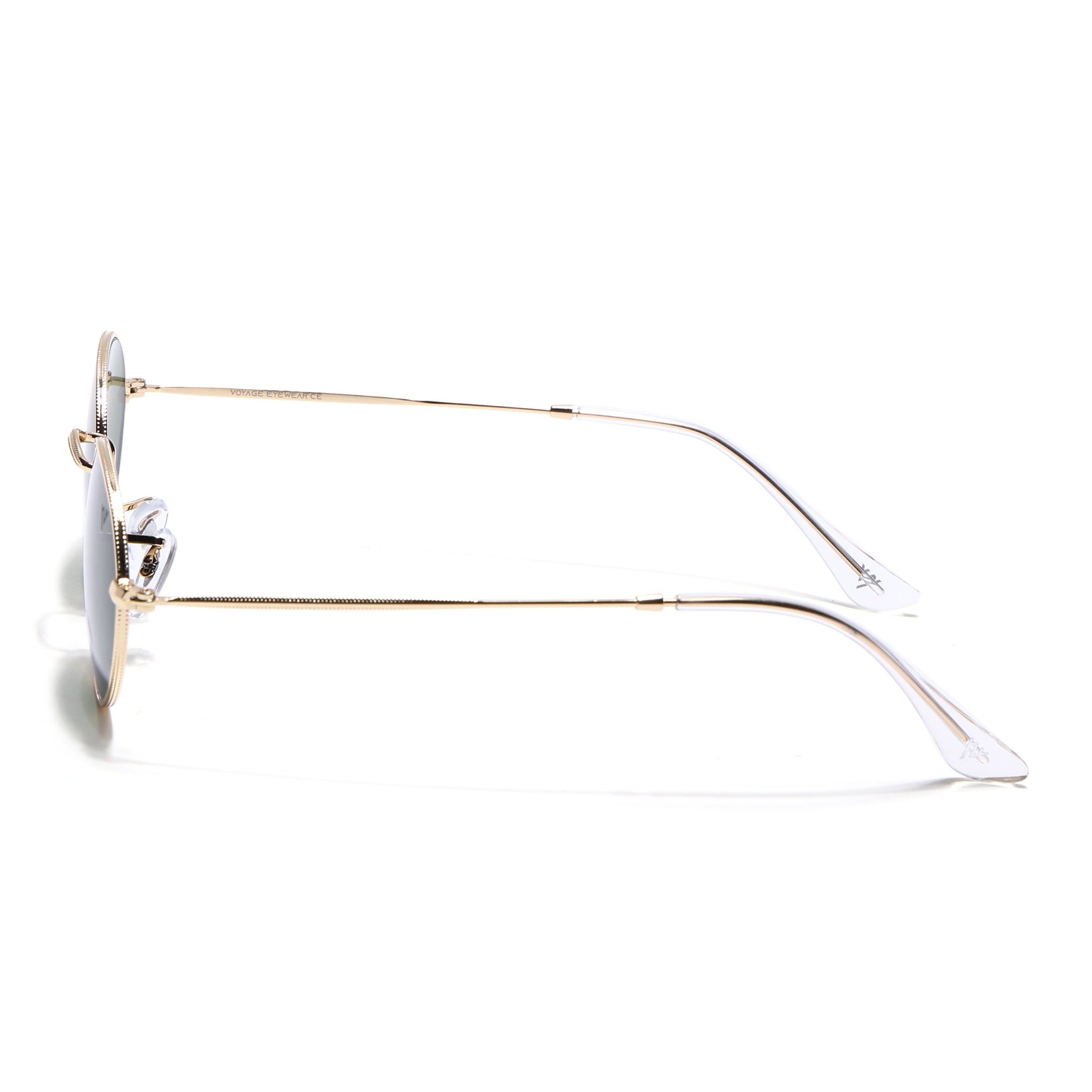 Oval Sunglasses for Men & Women (Olive Lens | Golden Frame - MG7551)