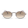 Malana | Brown & Clear Oval Sunglasses | Brown Frame - MG7552