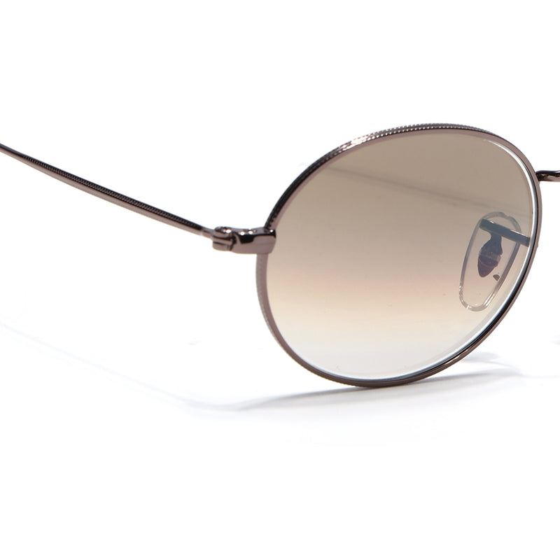 Malana | Brown & Clear Oval Sunglasses | Brown Frame - MG7552