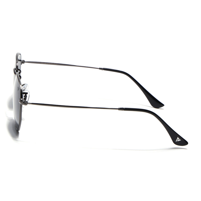 Malana | Black Round Sunglasses | Grey Frame - MG7571