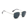 Malana | Black Round Sunglasses  | Silver Frame - MG7572