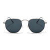 Malana | Black Round Sunglasses  | Silver Frame - MG7572