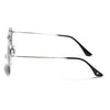 Malana | Black Round Sunglasses  | Silver Frame - MG7572