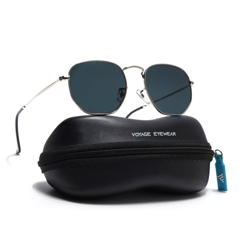 Malana | Black Round Sunglasses  | Silver Frame - MG7572