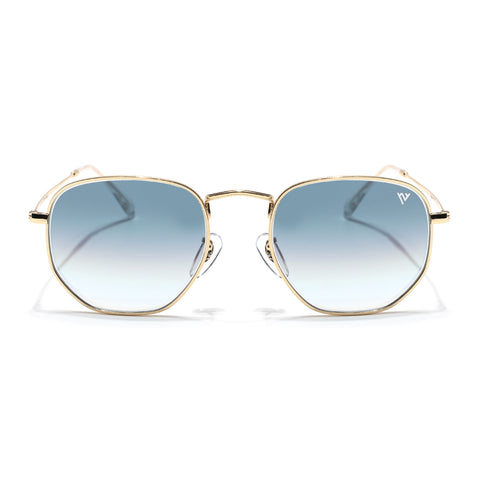 Malana | Grey & Clear Round Sunglasses | Golden Frame - MG7574