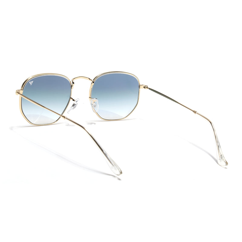 Malana | Grey & Clear Round Sunglasses | Golden Frame - MG7574