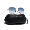 Malana | Grey & Clear Round Sunglasses | Golden Frame - MG7574