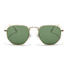 Malana | Olive Round Sunglasses | Golden Frame - MG7575