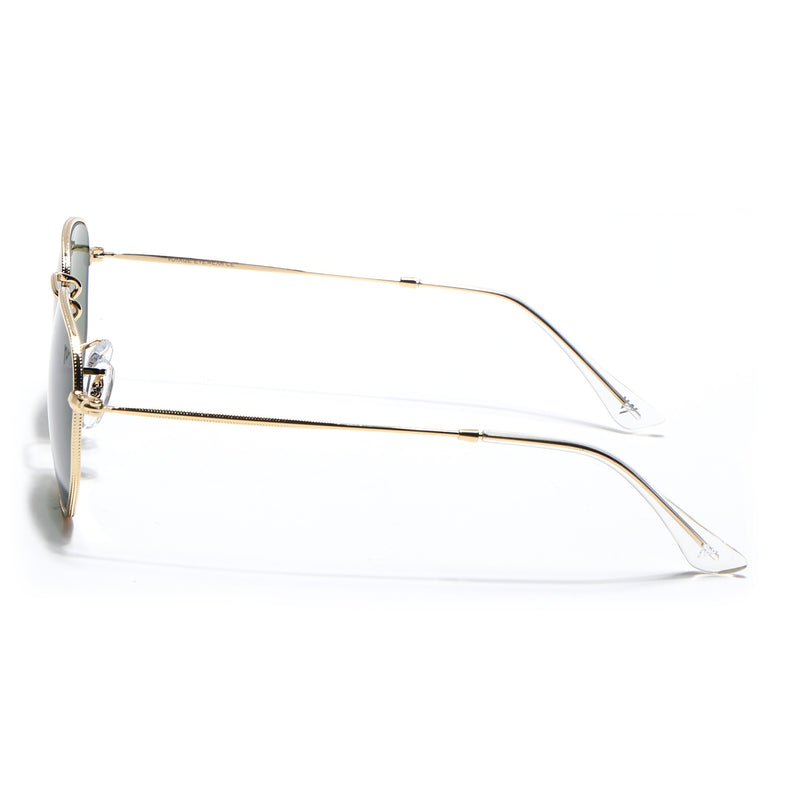 Malana | Olive Round Sunglasses | Golden Frame - MG7575