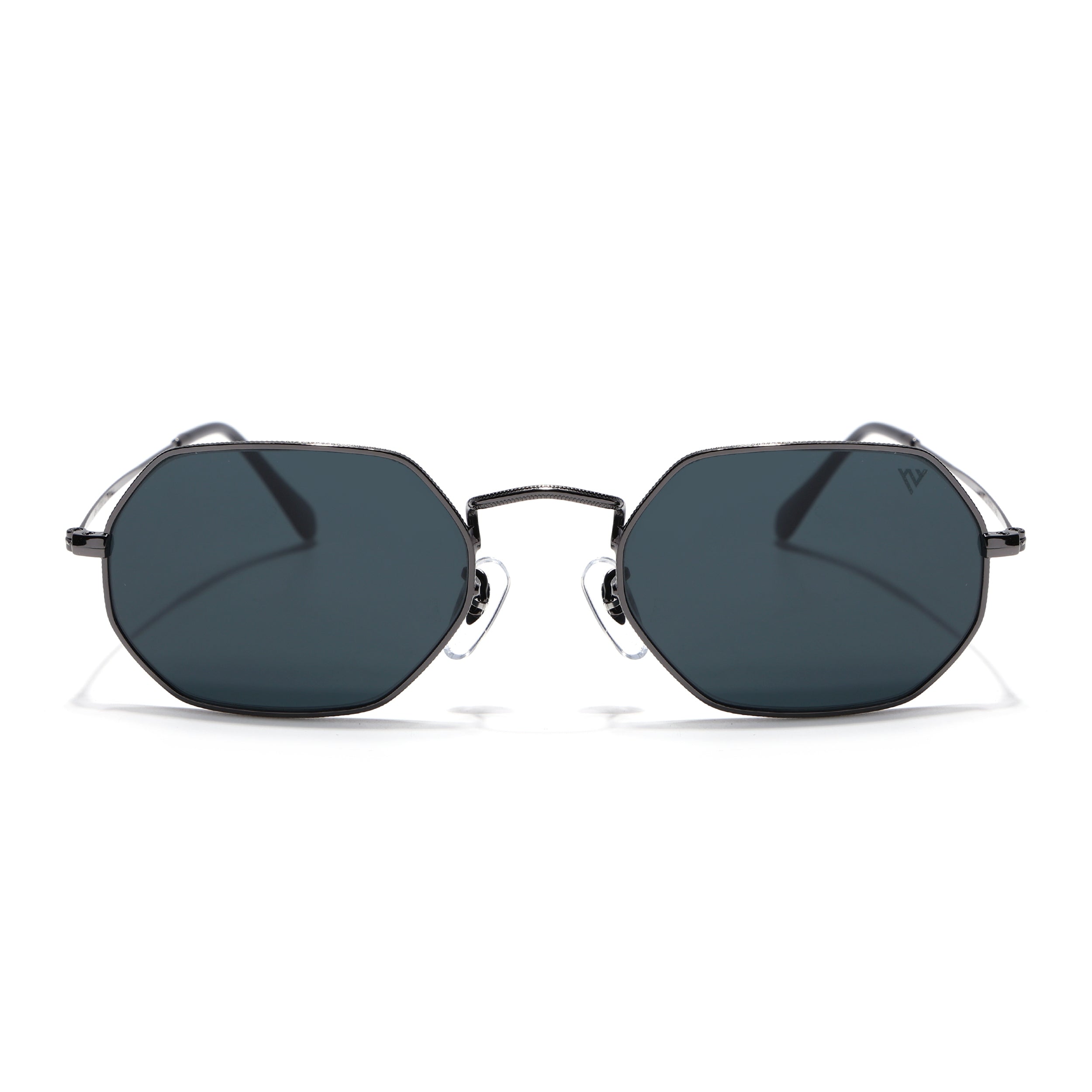 Hexagonal Sunglasses for Men & Women (Black Lens | Grey Frame - MG7565)