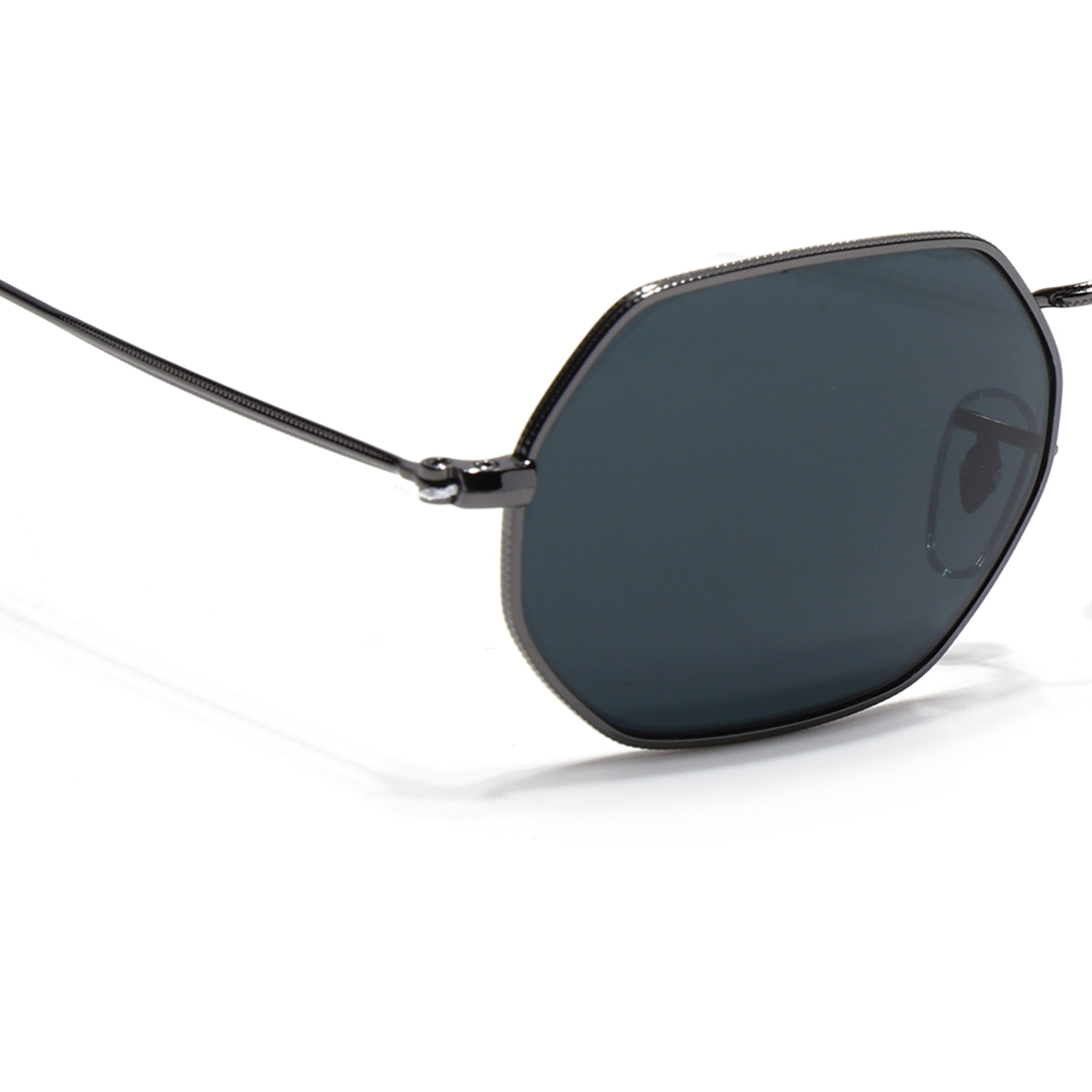 Hexagonal Sunglasses for Men & Women (Black Lens | Grey Frame - MG7565)