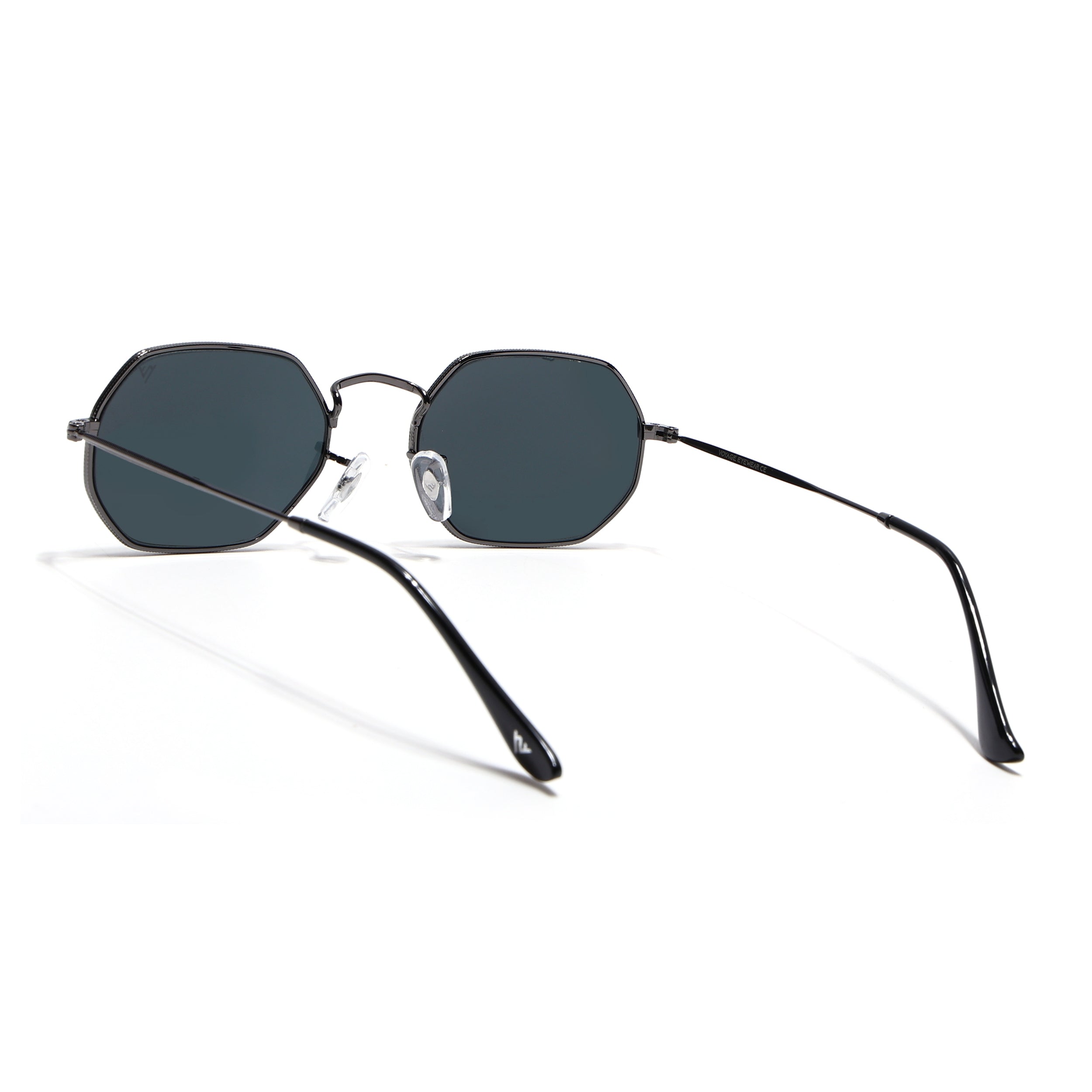 Hexagonal Sunglasses for Men & Women (Black Lens | Grey Frame - MG7565)