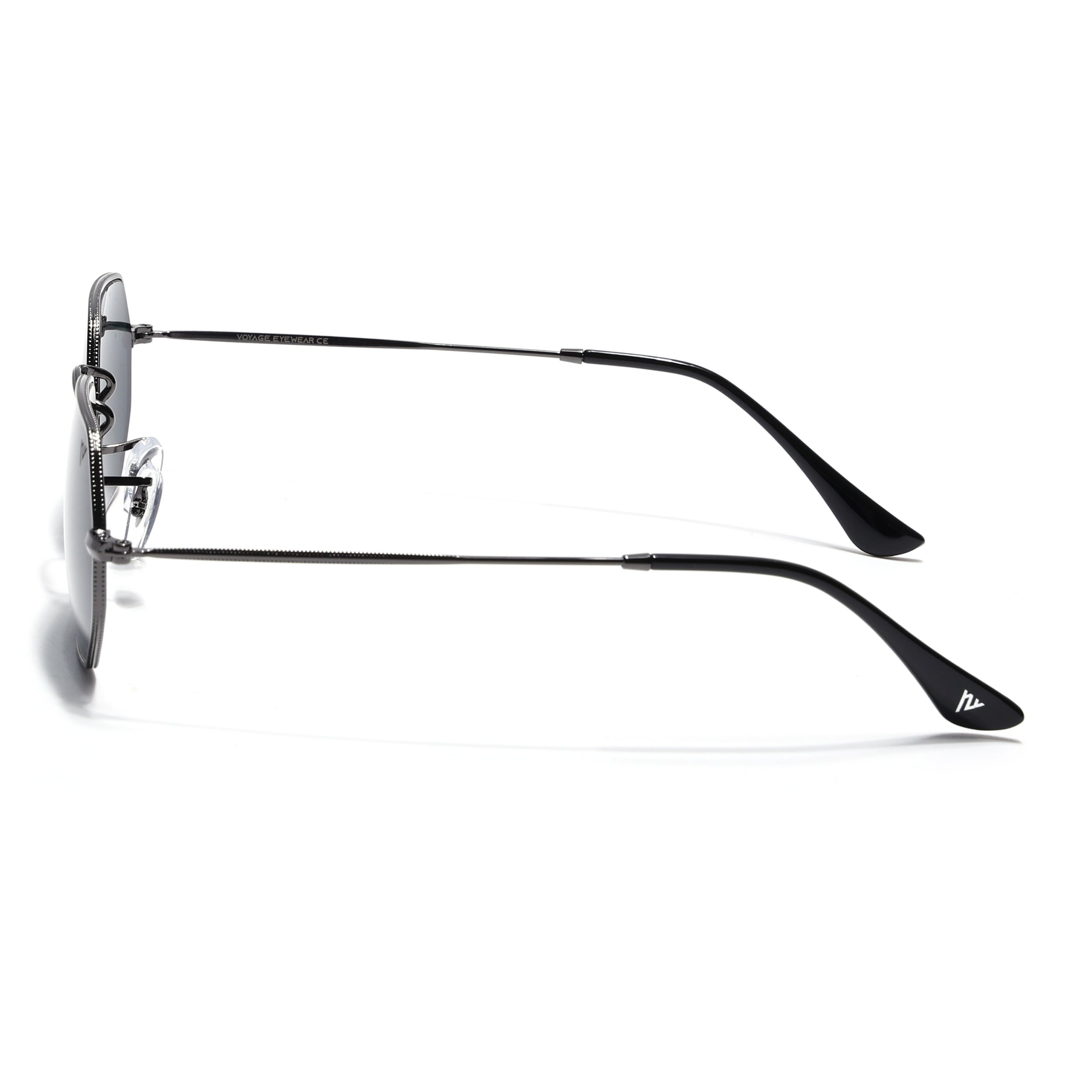 Hexagonal Sunglasses for Men & Women (Black Lens | Grey Frame - MG7565)