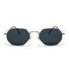 Malana | Black Hexagonal Sunglasses | Silver Frame - MG7566