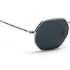 Malana | Black Hexagonal Sunglasses | Silver Frame - MG7566