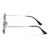 Malana | Black Hexagonal Sunglasses | Silver Frame - MG7566