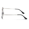 Malana | Blue & Clear Hexagonal Sunglasses | Silver Frame - MG7567
