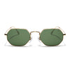 Malana | Olive Hexagonal Sunglasses | Golden Frame - MG7569