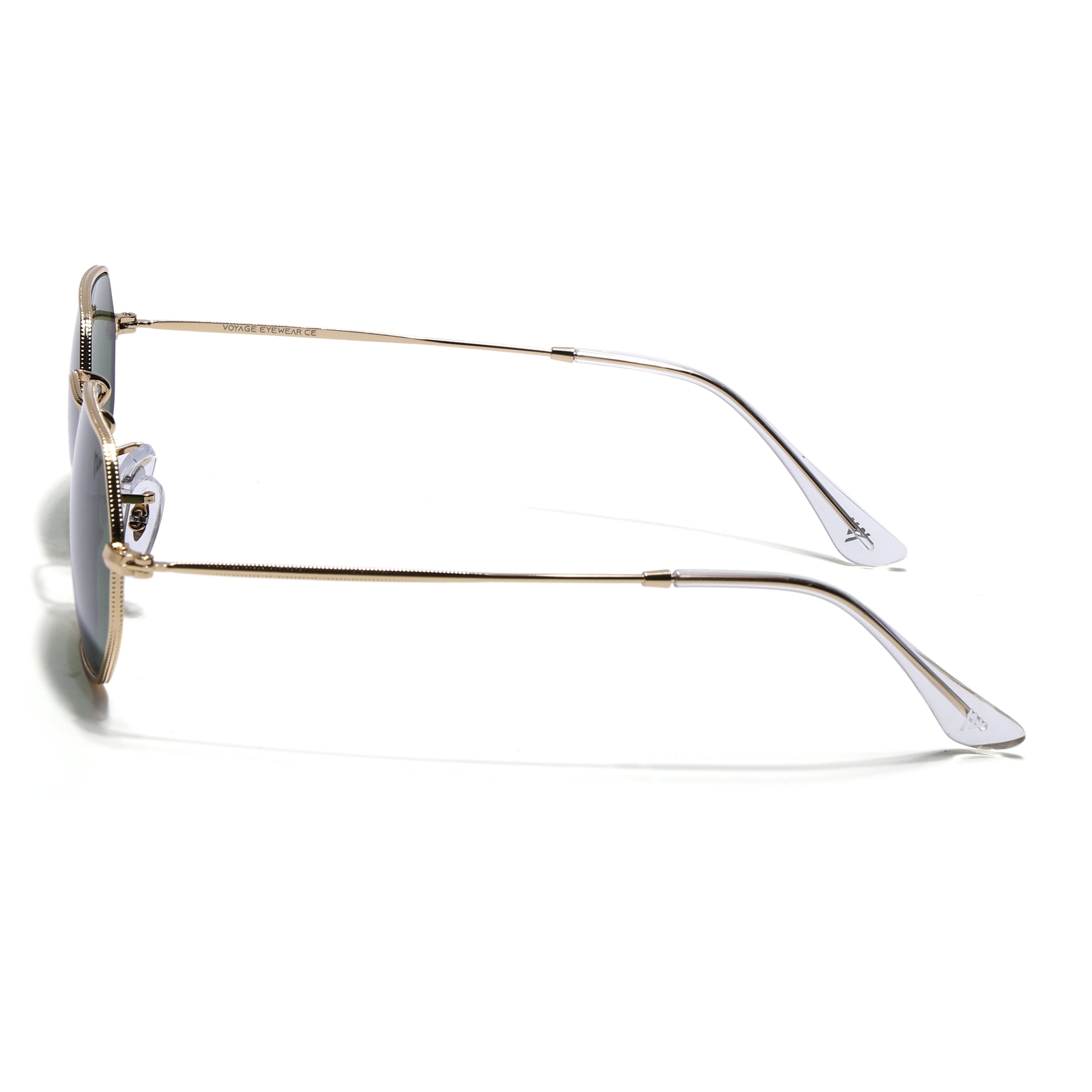 Hexagonal Sunglasses for Men & Women (Olive Lens | Golden Frame - MG7569)