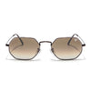 Malana | Brown & Clear Hexagonal Sunglasses | Brown Frame - MG7570