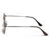 Malana | Brown & Clear Hexagonal Sunglasses | Brown Frame - MG7570