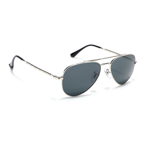 Malana | Black Aviator Sunglasses | Silver Frame - MG7620