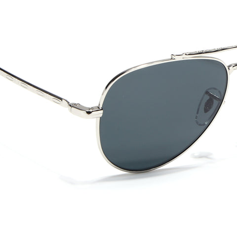Malana | Black Aviator Sunglasses | Silver Frame - MG7620
