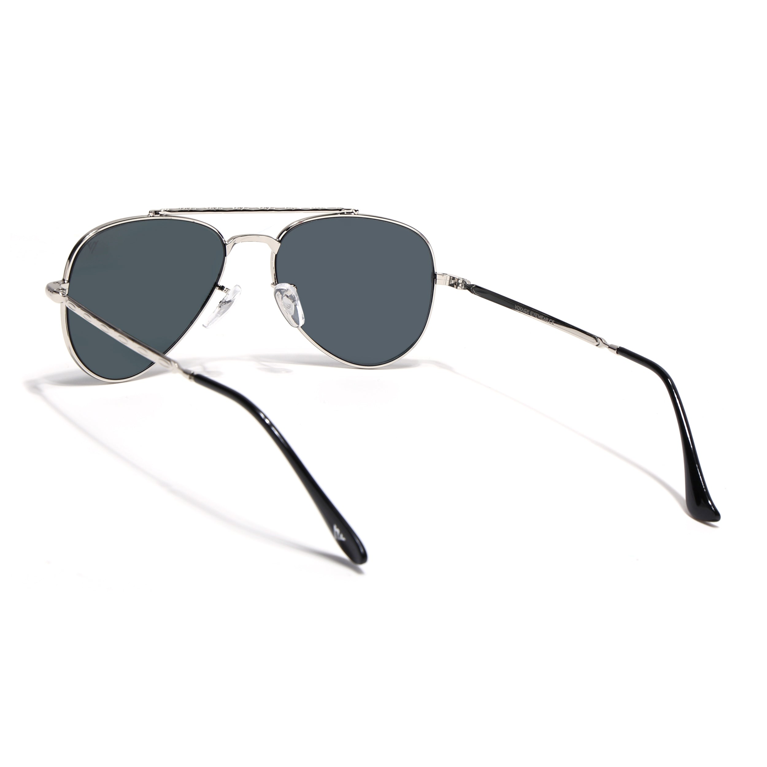 Malana | Black Aviator Sunglasses | Silver Frame - MG7620