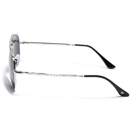 Malana | Black Aviator Sunglasses | Silver Frame - MG7620