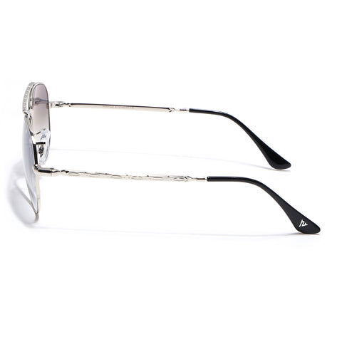 Malana | Blue & Clear Aviator Sunglasses | Silver Frame - MG7621