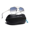 Malana | Blue & Clear Aviator Sunglasses | Silver Frame - MG7621