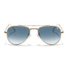 Malana | Grey & Clear Aviator Sunglasses | Golden Frame - MG7623