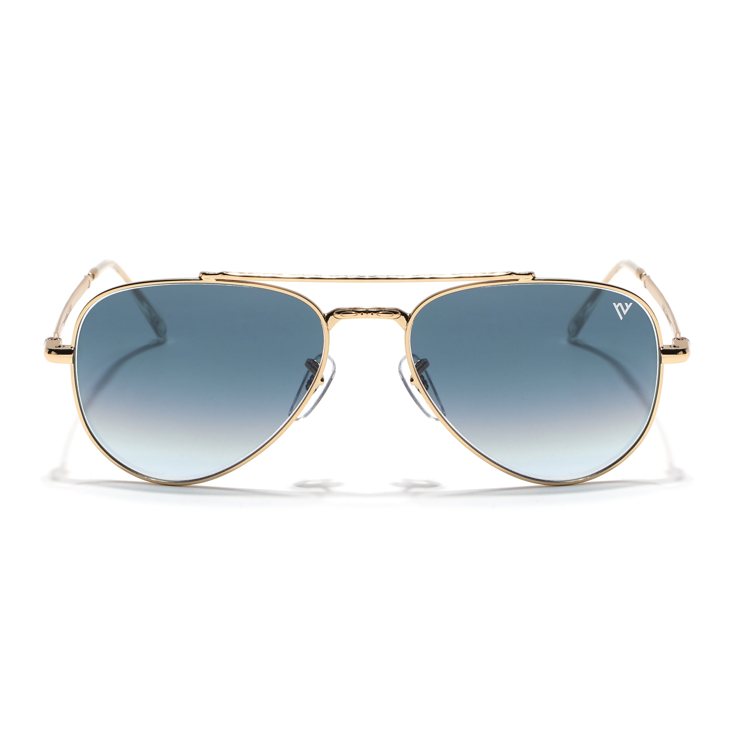 Malana | Grey & Clear Aviator Sunglasses | Golden Frame - MG7623