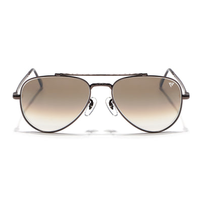Malana | Brown & Clear Aviator Sunglasses | Brown Frame - MG7624