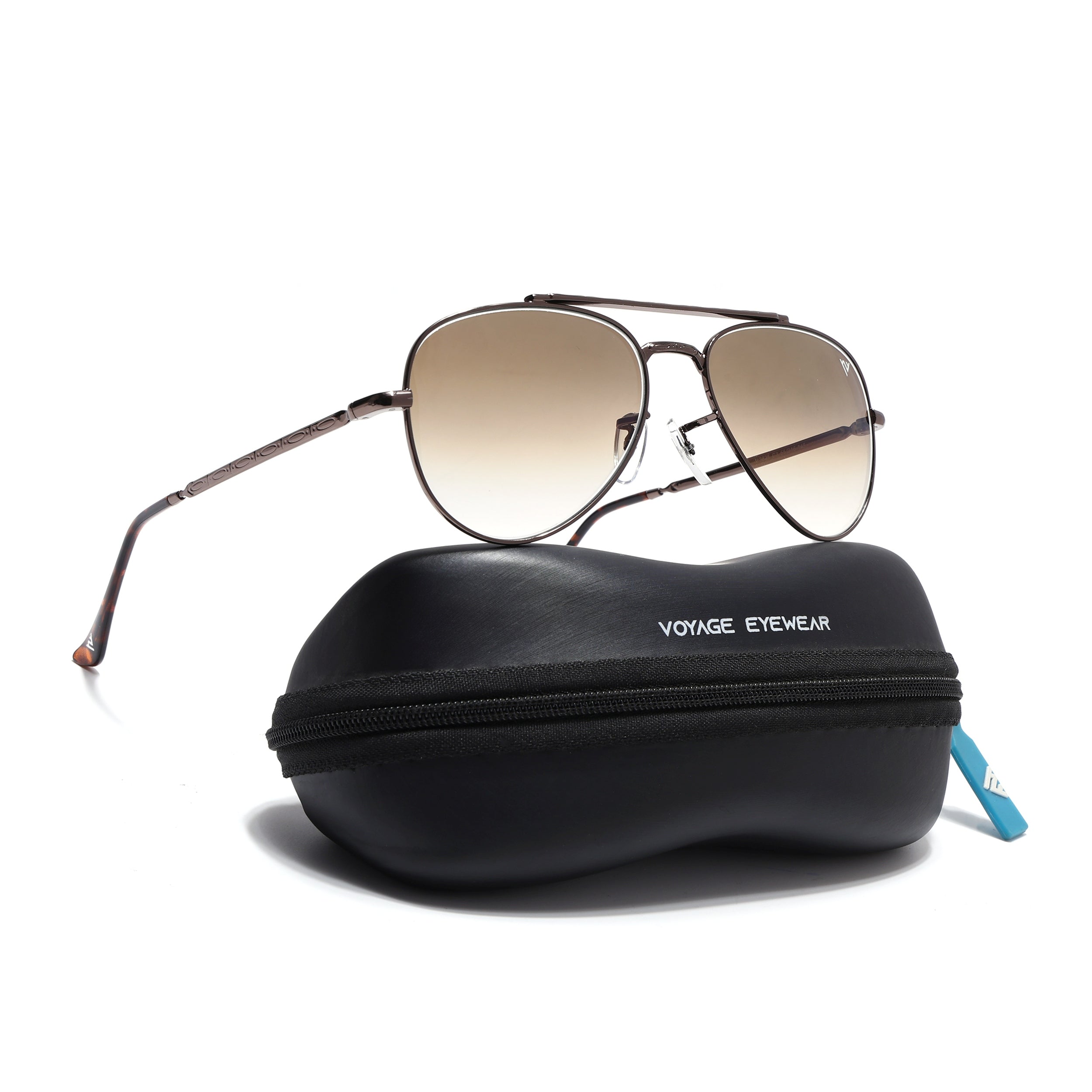 Malana | Brown & Clear Aviator Sunglasses | Brown Frame - MG7624