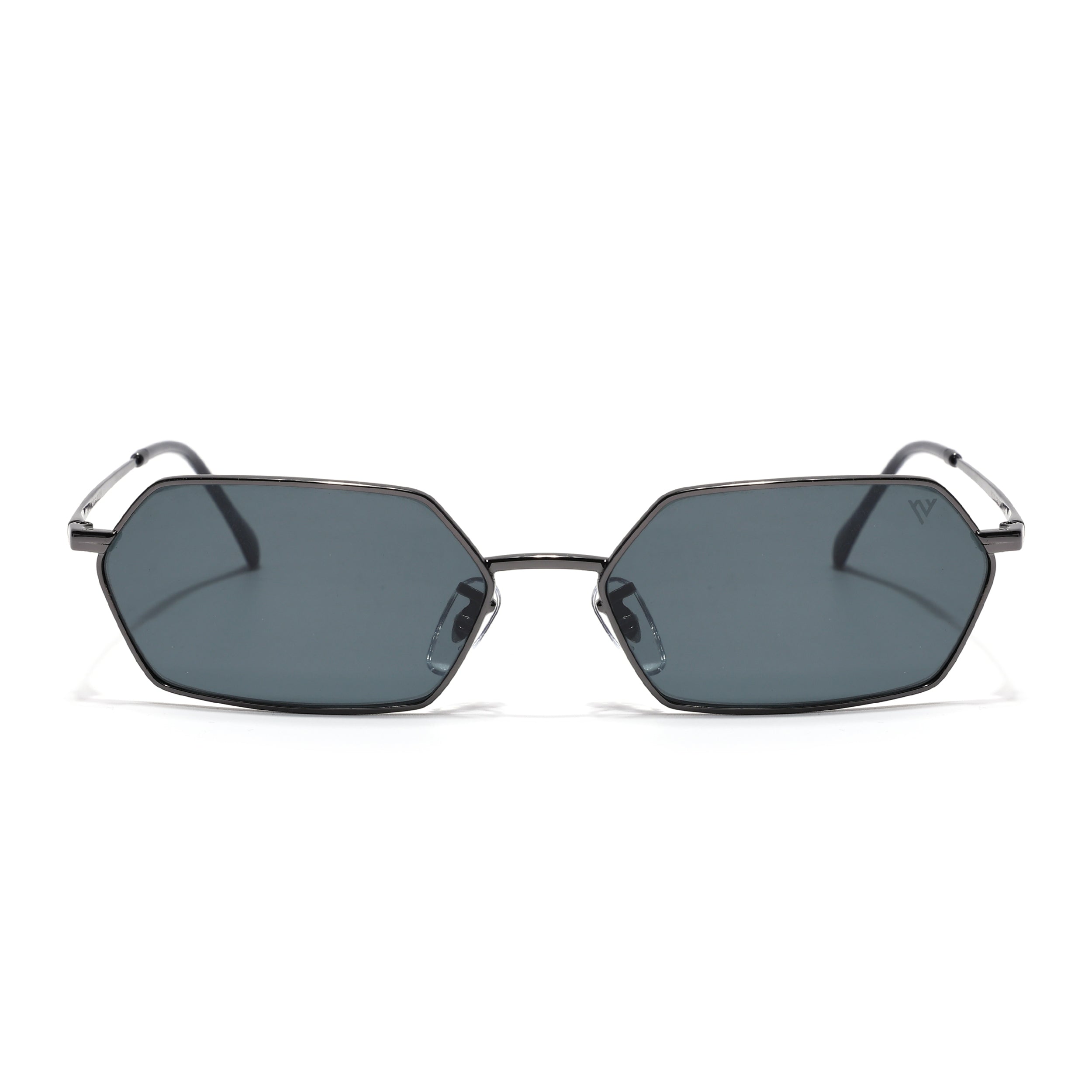 Malana | Black Hexagonal Sunglasses | Grey Frame - MG7631