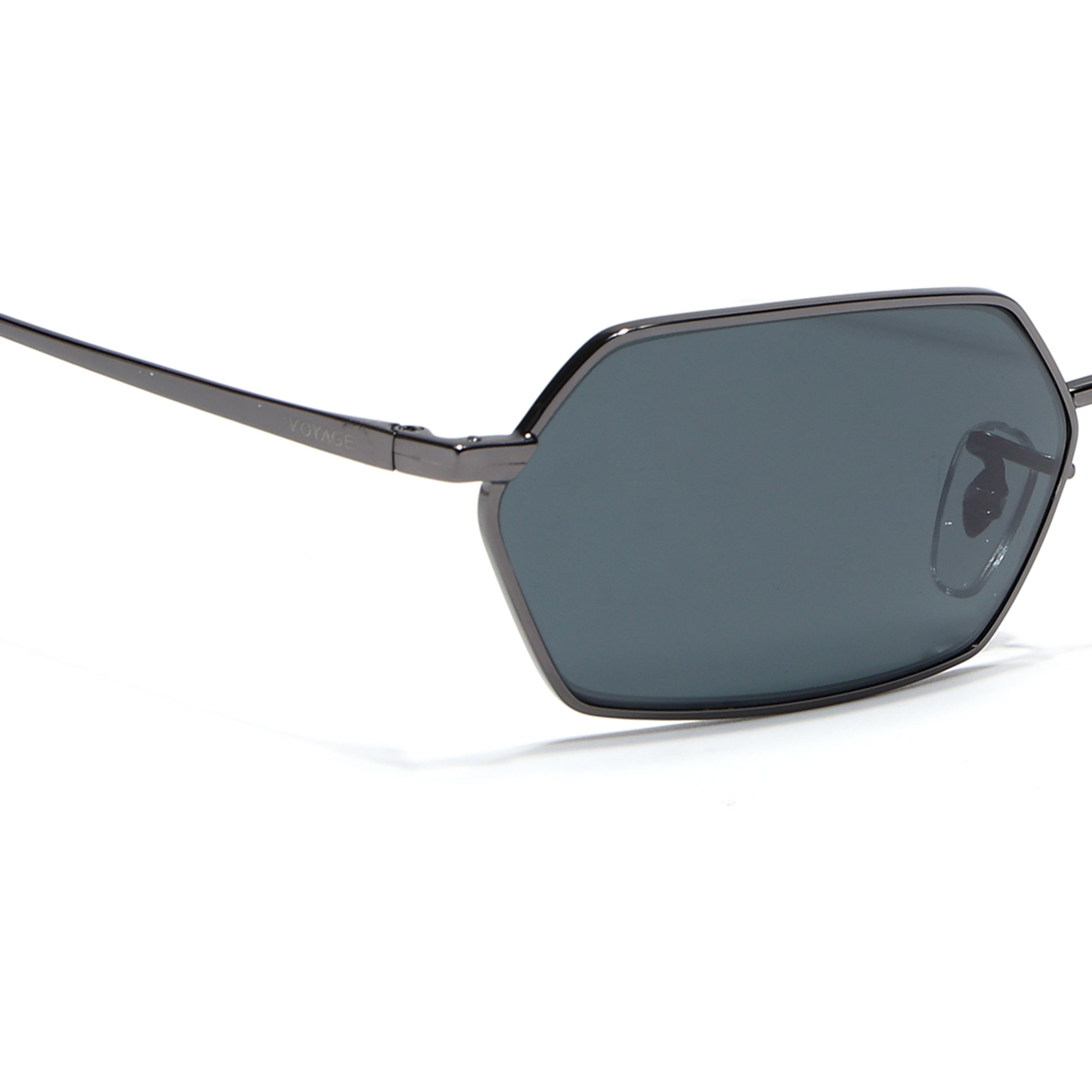 Malana | Black Hexagonal Sunglasses | Grey Frame - MG7631