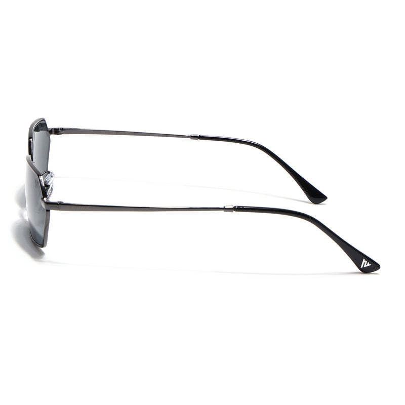 Malana | Black Hexagonal Sunglasses | Grey Frame - MG7631