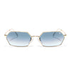 Malana | Grey & Clear Hexagonal Sunglasses | Golden Frame - MG7635
