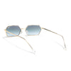 Malana | Grey & Clear Hexagonal Sunglasses | Golden Frame - MG7635