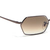 Malana | Brown & Clear Hexagonal Sunglasses | Brown Frame - MG7636