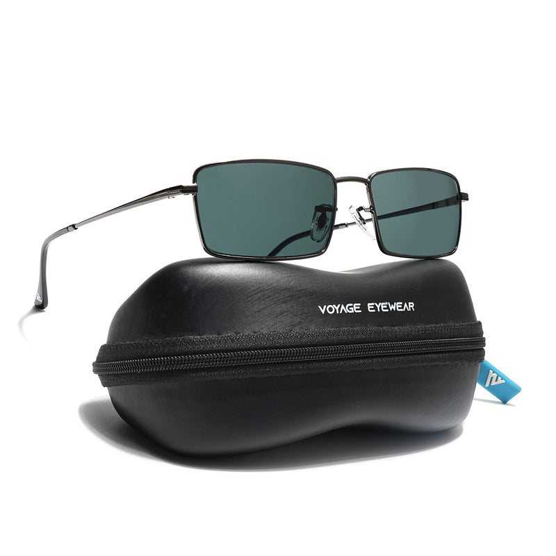 Malana | Black Rectangle Sunglasses | Grey Frame - MG7738