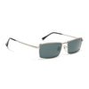 Malana | Black Rectangle Sunglasses | Silver Frame - MG7739