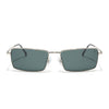 Malana | Black Rectangle Sunglasses | Silver Frame - MG7739
