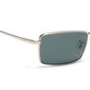 Malana | Black Rectangle Sunglasses | Silver Frame - MG7739