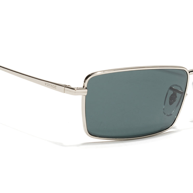 Malana | Black Rectangle Sunglasses | Silver Frame - MG7739